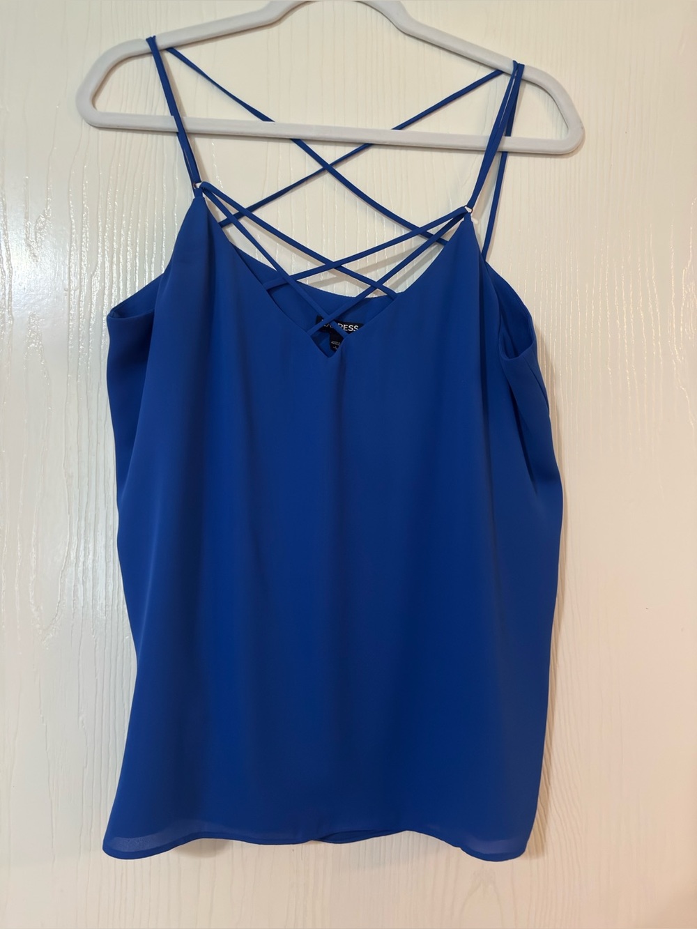 Express Royal Blue Crisscross Strap Cami